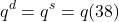 \[ q^d = q^s = q (38)\]