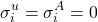 \[\sigma_i^{u} = \sigma_i^{A} = 0\]